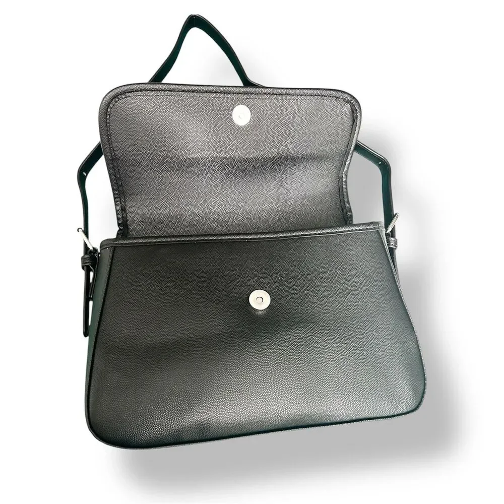 CXL by‎ Christian Lacroix Karen Black Caviar Shoulder Bag Vegan Leather Classic